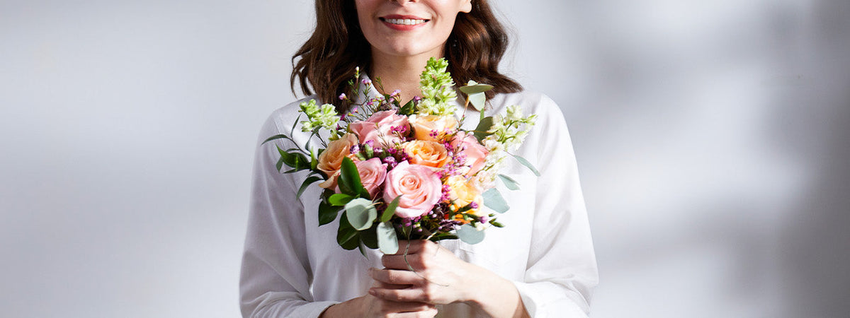 girl with flowers