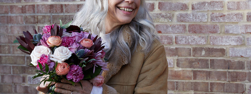 girl with flowers